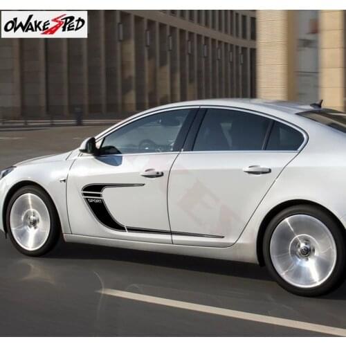 Car Body Both Side Decor Sticker Auto Sport Styling Door Vinyl Decal Accessories For Opel Insignia OPC 2008-2014
