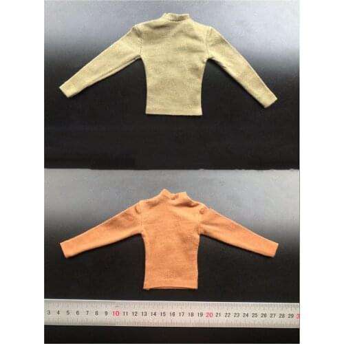 New 1/6 Long-sleeved Shirt Sweatshirt Green/Orange Color Clothes Accessories for 12" Male Action Figure Dolls Thin