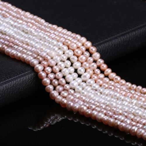 New White Pink Purple Potato-shaped Pearl Beads Simple And Stylish Banquet Jewelry Gift Pearl Size 5-5.5mm