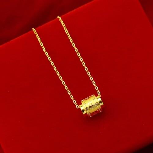 ORIGINAL KOREAN 14K GOLD NECKLACE DELICATE TRANSSHIPMENT GOLDEN PENDANT NECKLACE FOR WOMEN CHAIN CLAVICLE NECKLACES JEWELRY GIFT