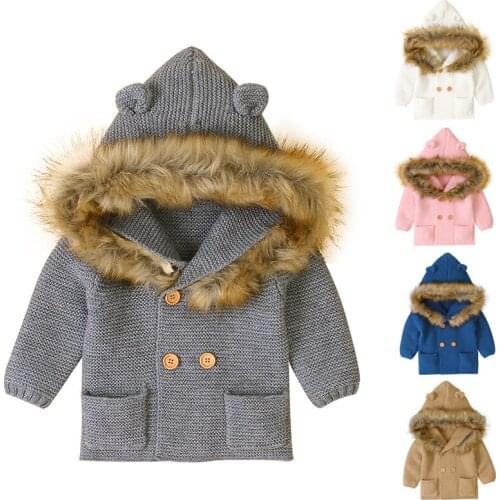 Autumn Winter Infant Baby Boys Girl Knitting Jacket Coat Newborn Baby Boys Girls Knitting Cardigan Kids Cardigan Sweaters