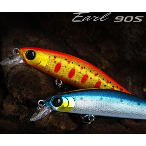 TSURINOYA Fishing Lure Slow Sinking Minnow Hard Baits DW82 90mm 10g Tungsten steel Profession Fishing Model Bass Trout