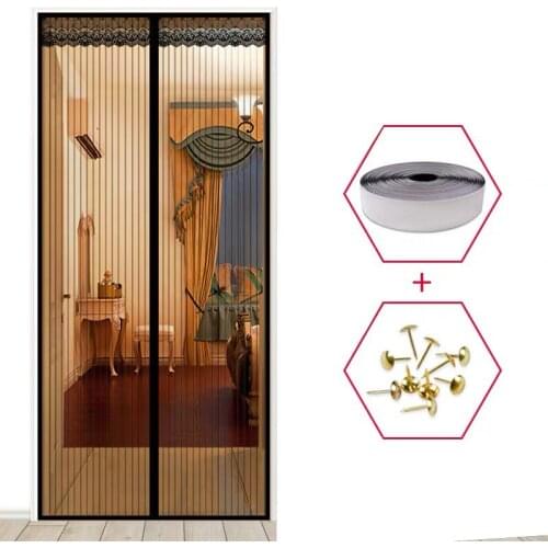Summer Durable Ventilate Curtains Anti Mosquito Magnetic Tulle Curtain Door Screen Magnetic Fly Screen Mesh Net Curtains