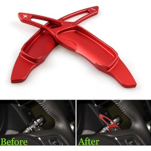 BBQ@FUKA Gear Shift Steering Wheel Extension Paddle Shifter Aluminium Red 2x Fit For Forester Legacy Outback