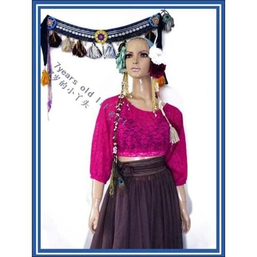 Belly dance top costumes New style belly dance costumes senior sexy lace Bat Sleeve Blouse Top DM81