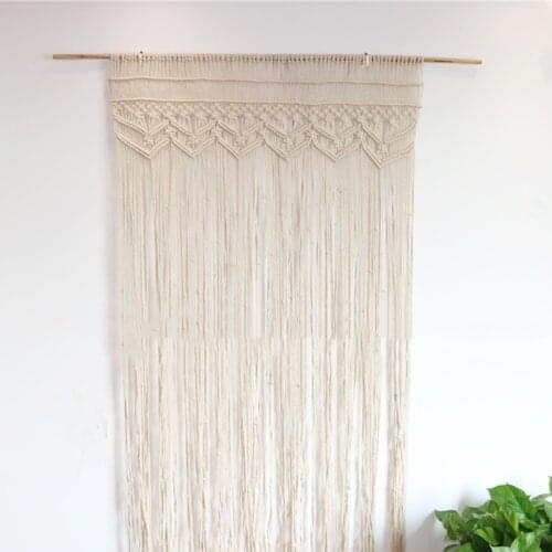 Macrame Cotton Handwoven Tapestry Bohemian Room Divider Window Door Curtains Wedding Background Home Decor wholesales 515