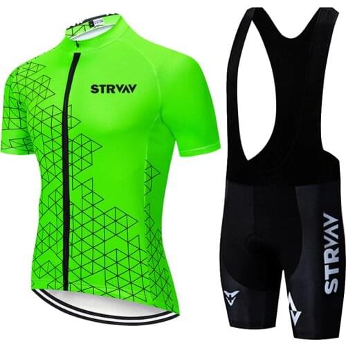 STRVAV Man Cycling maillot Set Short Sleeve Maillot Ciclismo Cycling Jersey breathable Mountain bike Cycling Clothing Shirts kit