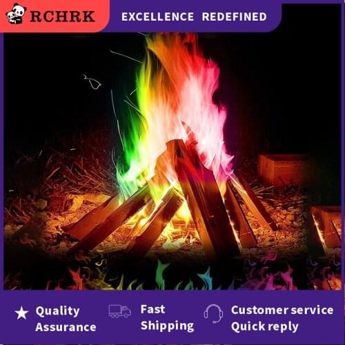 10g/15g/25g Magic Fire Colorful Flames Powder Bonfire Sachets Pyrotechnics Magic Trick Outdoor Camping Hiking Survival Tools Hot