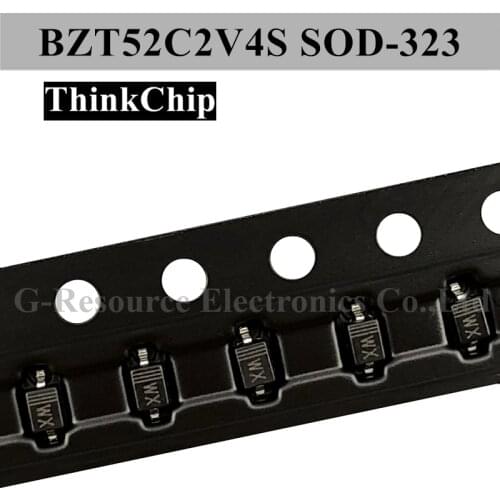 100pcs) BZT52C2V4S SOD-323 SMD 0805 voltage stabilized diode 2.4V (Marking WX)