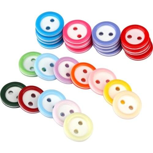 100pcs Colorful Mini Buttons 2 Holes Resin Cute Supper Mini Buttons Sewing Round Decor Card Making DIY Lovely Home Decor Tools