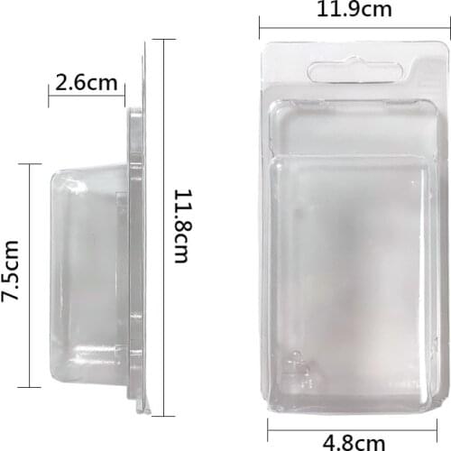 100PCS Fishing Tackle Bait Hook Transparent PVC Packaging Transparent Box Blister Box