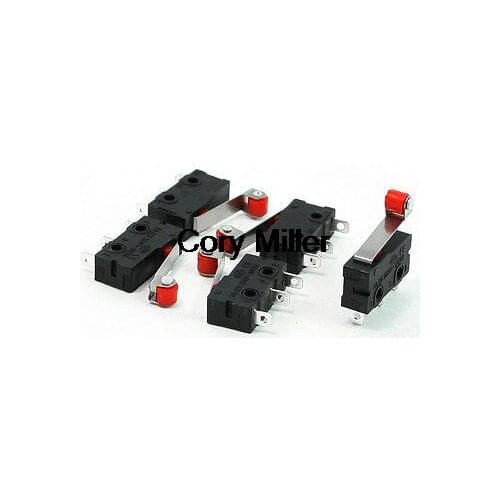 125VAC 5A Hinge Roller Lever Momentary Mini Microswitch 3-Pin SPDT