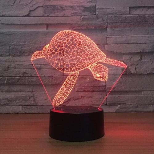 Sea Turtle 3d led Lamp 7 Color Table Night Lamps For Kids Touch Led Usb Table Lampara Lampe Baby Sleeping Nightlight Drop Ship