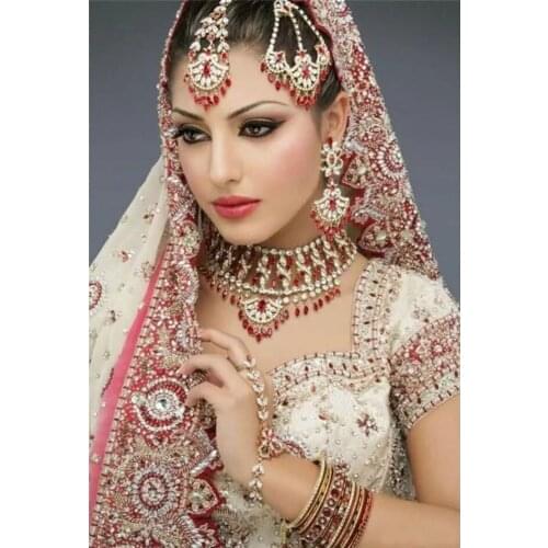 5D DIY Diamond Painting Indian beauty Women bride Full Drill Diamond Embroidery Cross Stitch Mosaic Home Decor Craft Kits Gifts
