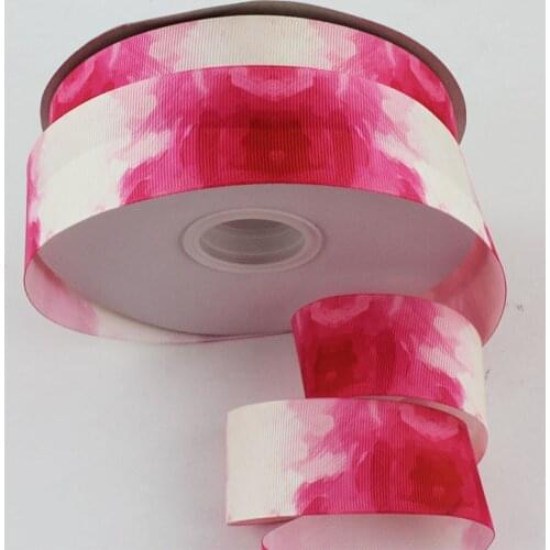 9mm/16mm/22mm/25mm/38mm/75mm Red gradient print grosgrain ribbon 10/25/50yards DIY gift wrap sewing wedding decor ribbon