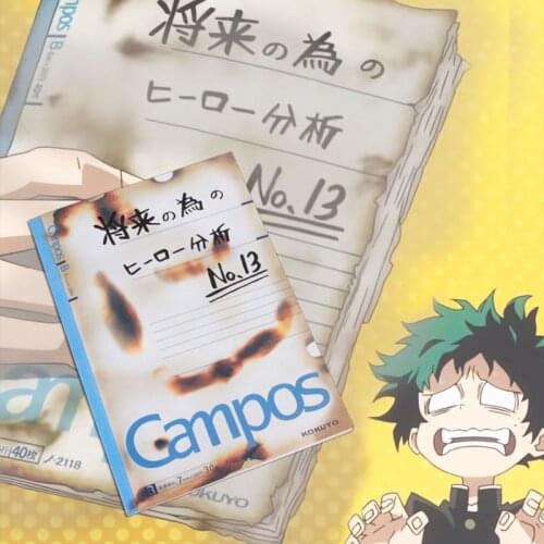 Anime My Hero Academia Midoriya Izuku All Might Signature Diary Book Notebook Cosplay Writing Book Stationery Prop