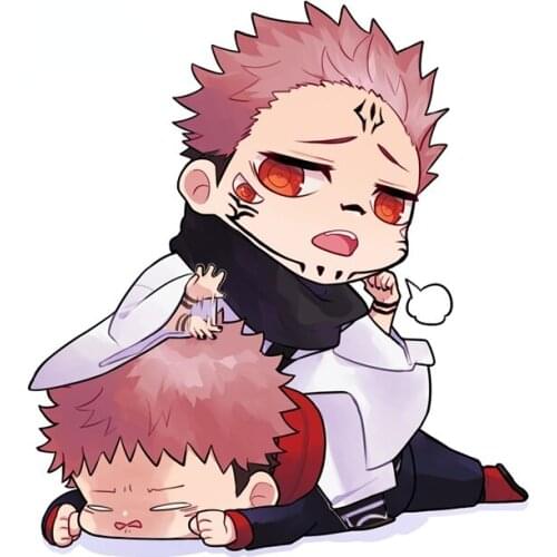 Car Stickers Cartoon Jujutsu Kaisen Character Waterproof Decals Anime Vinyl PVC Car Window Body Decorative Stickers Accessories
