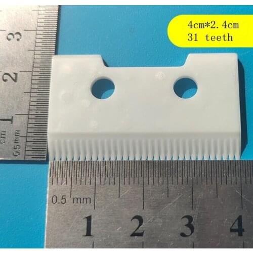 Free shipping 10pcs 31 teeth white zirconia ceramic clipper blade
