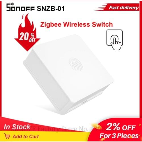 SONOFF SNZB-01 Zigbee Wireless Mini Switch Low Battery Notification On e-WeLink APP Works with IFTTT For Smart Home Automation