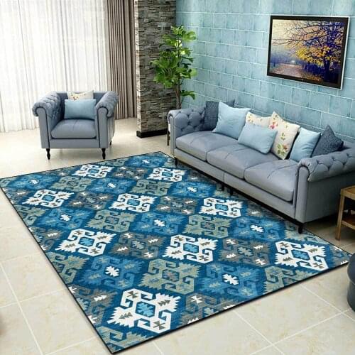 Bohemia Geometry Style Carpets Non-Slip Carpet for Living Room Washable Absorbent Study Area Rugs Bedroom Decor 80x160cm Mat
