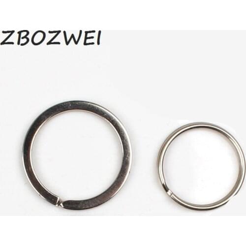 10pcs Key Ring Chain 3 Colors bronze Plated 30mm Round Split metal key ring chain DIY Keychain Keyrings Wholesale