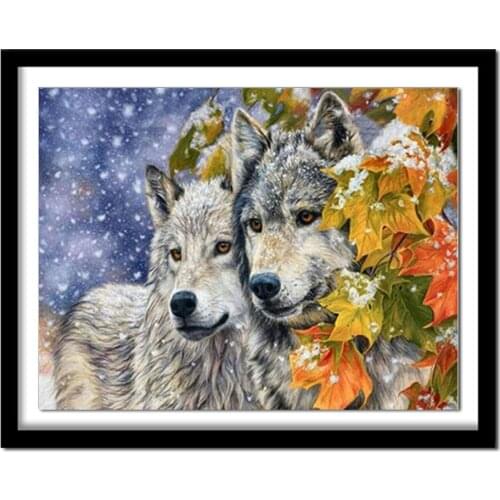 Diamant painting Diamond embroidery animals wolf 5d diy diamond painting full square pictures of rhinestones 485DD diamond