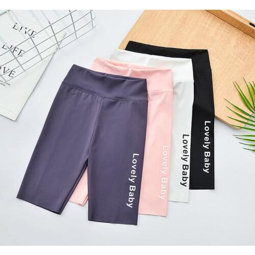 3-12years Girls Knee Length Kid Pants Summer Candy Color Trousers Childrens Shorts For Teens Girl Bottom Leggings