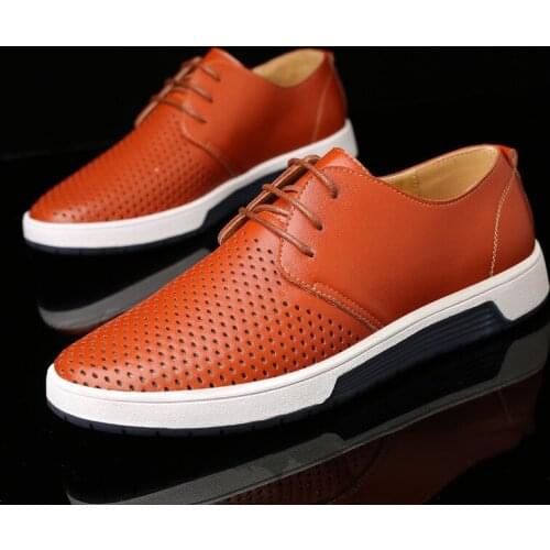 Breathable Shoes Fashion Mens Shoes Genuine Leather Sandals Men Hollow Luxury Mens Shoes Casual Tenis Masculino Adulto Ayakkabi