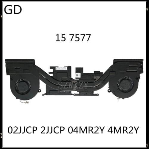 GD NEW For DELL Inspiron 15 7577 Laptop CPU GPU Cooling Heatsink FAN 02JJCP 2JJCP 04MR2Y 4MR2Y AT21K002FF0 Full Tested