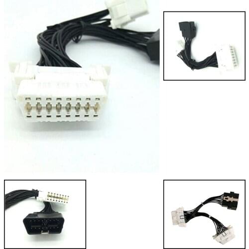 Two In One OBD Plug Cable Vehicle 16 pin OBD 2 Extension Cable one Male to 2 Female Y splitter Universal Auto Car