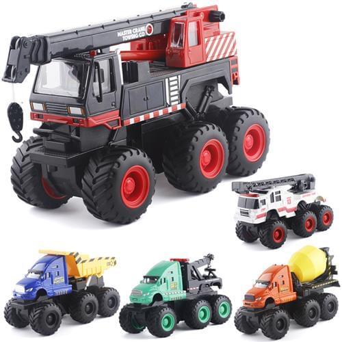 Maisto Diecast 1:24 Car Off-Road Big Rig Trucks Crane Trailer Friction Car Metal Model Car Alloy Toy Car Kids Collection Gift