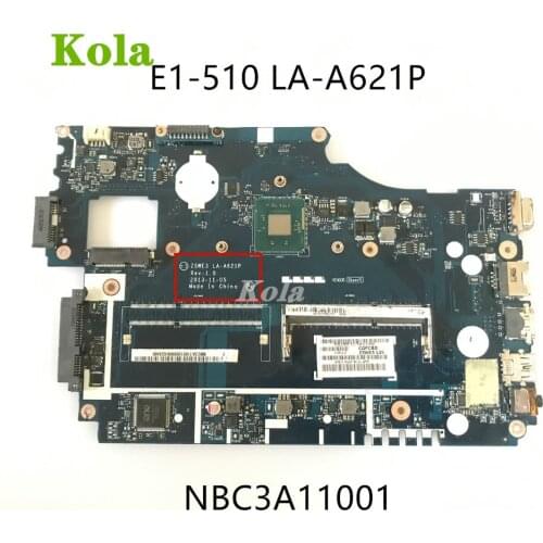 NBC3A11001 For Acer Aspire E1-510 Laptop Motherboard NB.C3A11.001 Z5WE3 LA-A621P DDR3 With Celeron CPU 100% fully tested