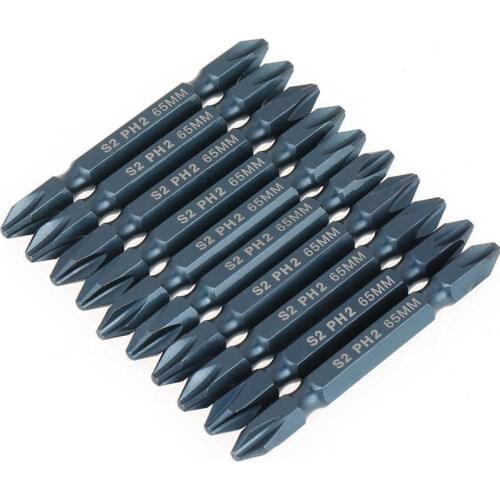 Dual- Screwdriver Bits Set Bit H6 3x65xPH2 10pcs manual electric screwdriver electric drills drill for air screwdrivers