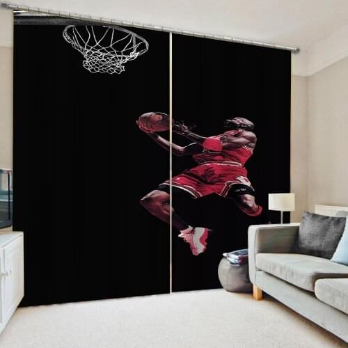 Luxury Blackout 3D Window Curtains For Living Room Bedroom ball curtain black curtains