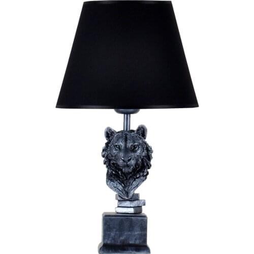 Modern Design Lion Lamp Shade Silver Black