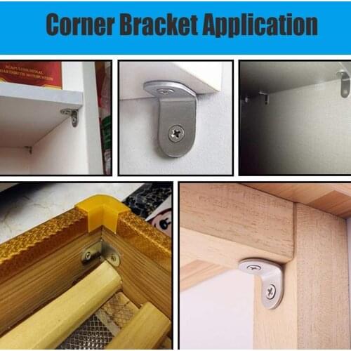 Steel Shaped L Corner Bracket Shelf Support Right Proofread Metal Tool Angle For Furniture B8B4