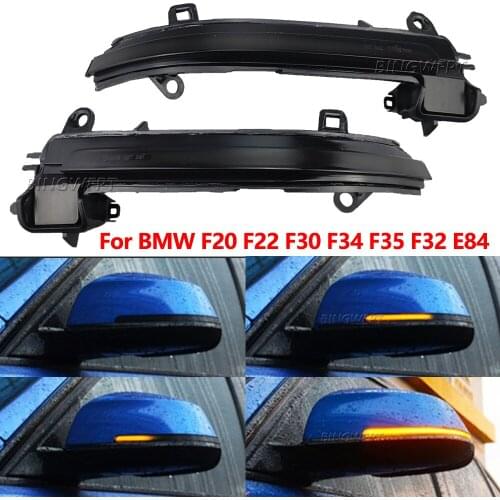 LED Side Wing Rearview Mirror Indicator Blinker Repeater Dynamic Turn Signal Light For BMW F20 F21 F22 F30 E84 1 2 3 4 Series