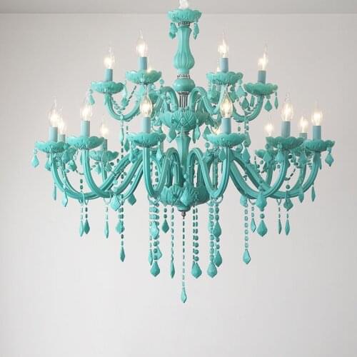 LED Modern Iron Crystal Glass Green Blue Suspension Luminaire Lampen Lustre Pendant Lights.Pendant Lamp.Pendant light For Foyer