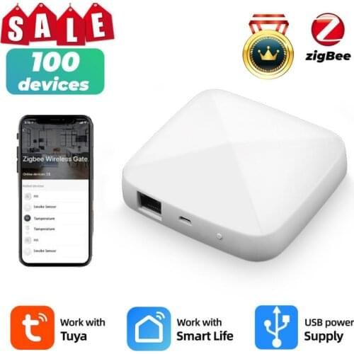Tuya ZigBee 3.0 Smart Hub, Wired Gateway Bridge For App Voice Remote Control, Works With Alexa Google Home Assistant