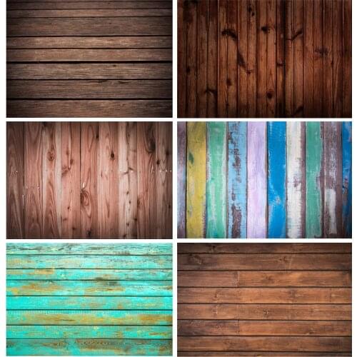 Vinyl Retro Wood Plank Vintage Baby Portrait Photography Backdrops For Photo Studio Background Props 21318WQ-63