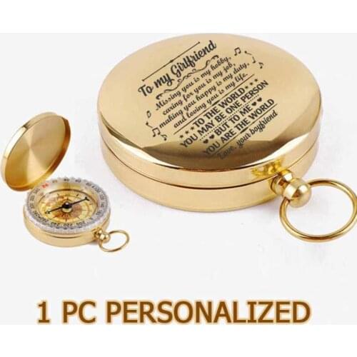 1pc Cusotmized Engrave Compass For Son Dropshipping Personalized Christmas Gifts Navigator Functional Compass 2021 ZNZ005
