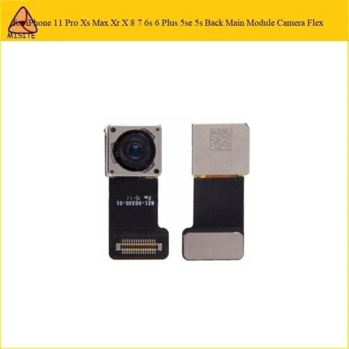 1Pc Tested Original Back Rear Camera With Facing Module Sensor Flex For iPhone 11 Pro Xs Max Xr 8 7 6s Plus 5se Big Camera Flex