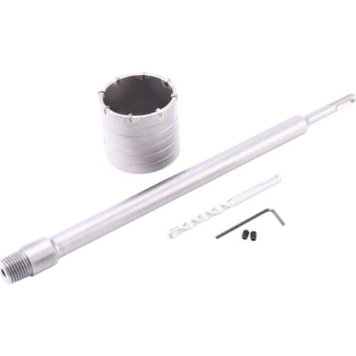 65mm SDS Plus Drill Bits Hole Saw Cutter Drill Bit Kit Extension Masonry Hole Cutter for Brick Concrete Cement Wall
