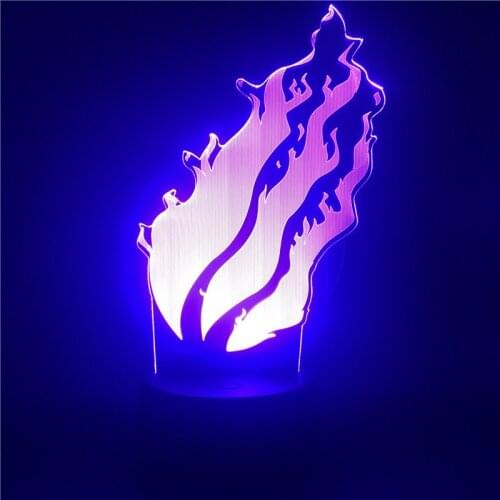 Anime Fairy Tail Dragon Flame Logo LED Night Light for Children Colorful LEED Bedoom Bedside Decorative Lamp Xmas Gifts Toys