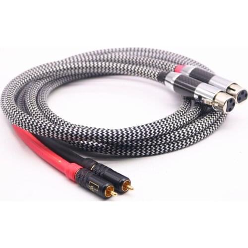 Audiophile Audio Cable 2 RCA Male to 2 XLR HIFI Plug 3 Pin Male