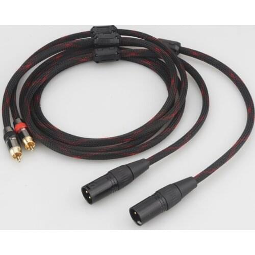 1Pair HIFI RCA to XLR Audio Cable Male To Female ( Male To Male) / 0.5m 1m 1.5m 2m 3m 5m