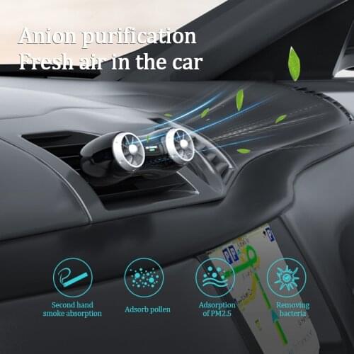 Car Air Purifier Cleaner Negative Ion USB Mini Home Vehicle Air Cleaner Remove Formaldehyde Air Purifier Car Accessories