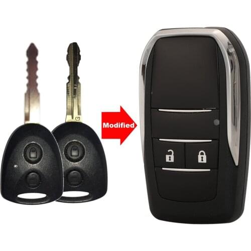 Jingyuqin Key Case For Toyota Avanza Calya Wigo For Daihatsu Xenia Ayla Sigra For Perodua Axia Upgrade Modified Key Shell