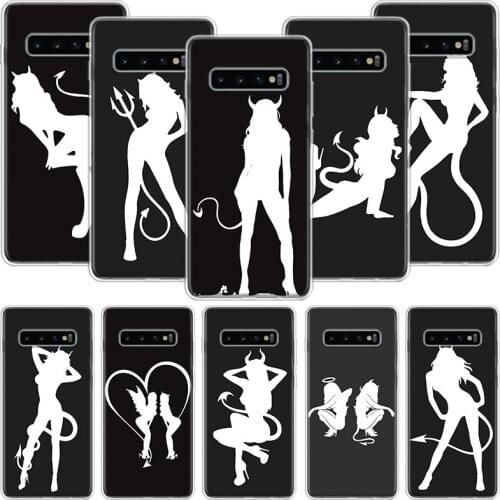 Angel And Devil Sexy Girl Phone Case For Samsung Galaxy S10 S20 S21 S9 S8 S7 Note 10 20 9 8 FE J4 J6 Ultra Plus Lite Pro + Edge