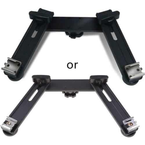 Dual Hot Shoe Bracket Twin Speed Light Flash Holder Stand with Double Hotshoe Mounting for DSLR Cameras Macro Shooting